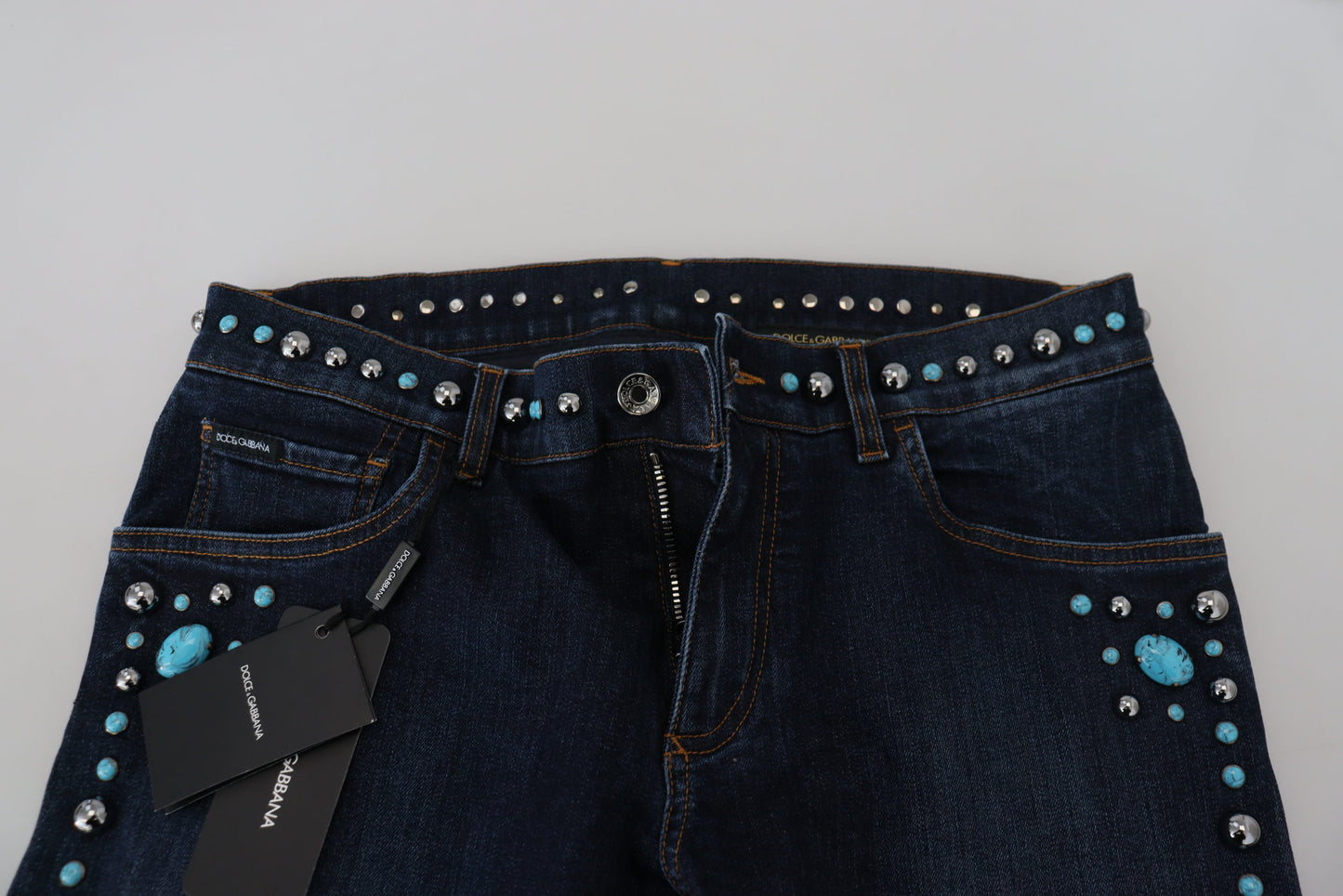 Dolce & Gabbana Opulence Denim Jeans met Studs