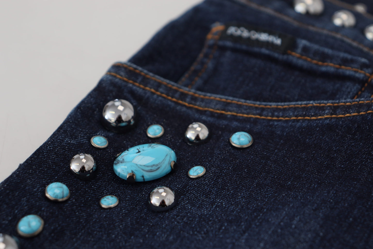 Dolce & Gabbana Opulence Denim Jeans met Studs