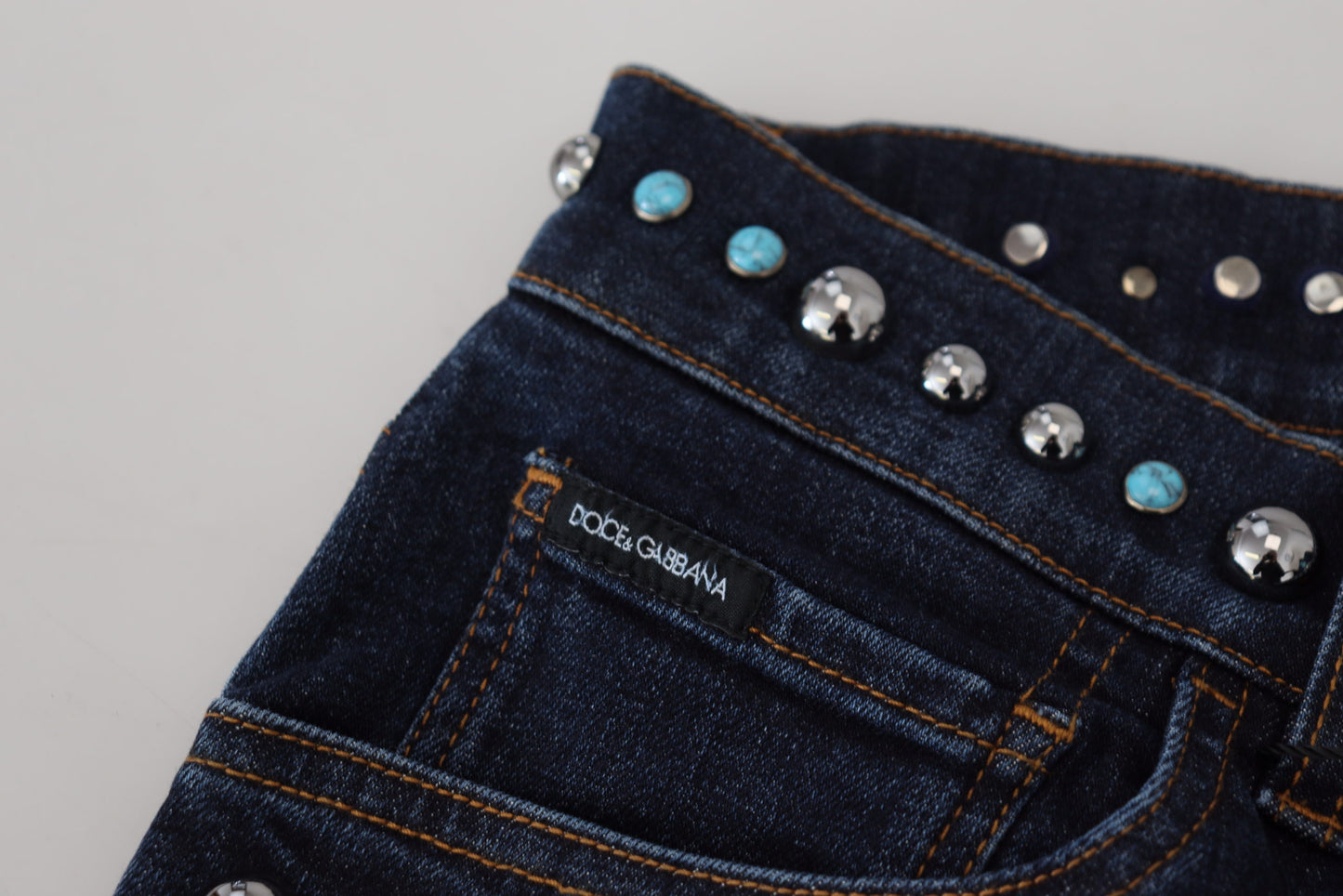 Dolce & Gabbana Opulence Denim Jeans met Studs