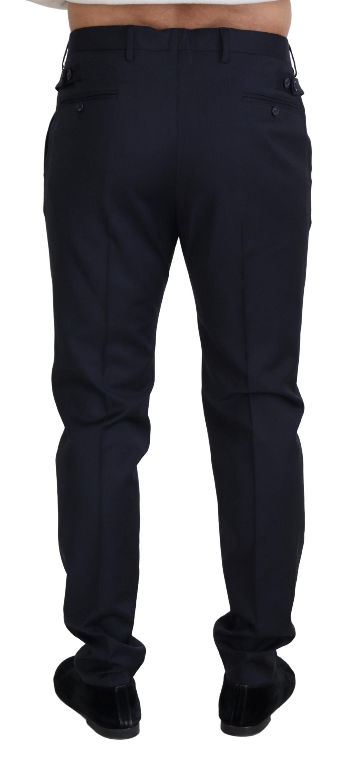 Dolce & Gabbana Elegante Blauwe Wolmix Broek