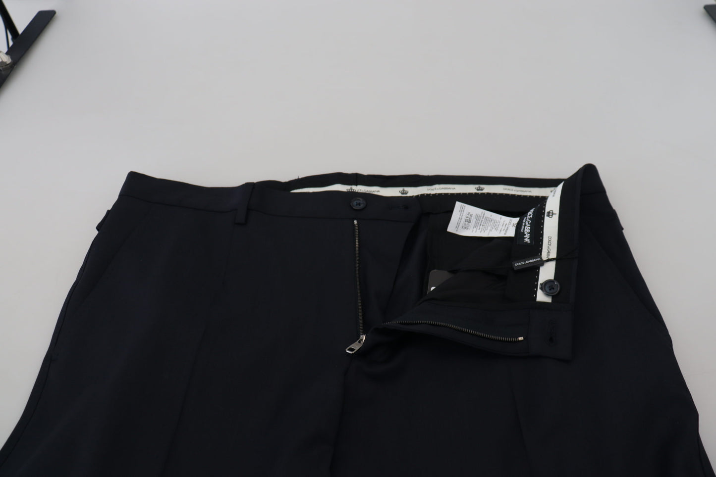 Dolce & Gabbana Elegante Blauwe Wolmix Broek