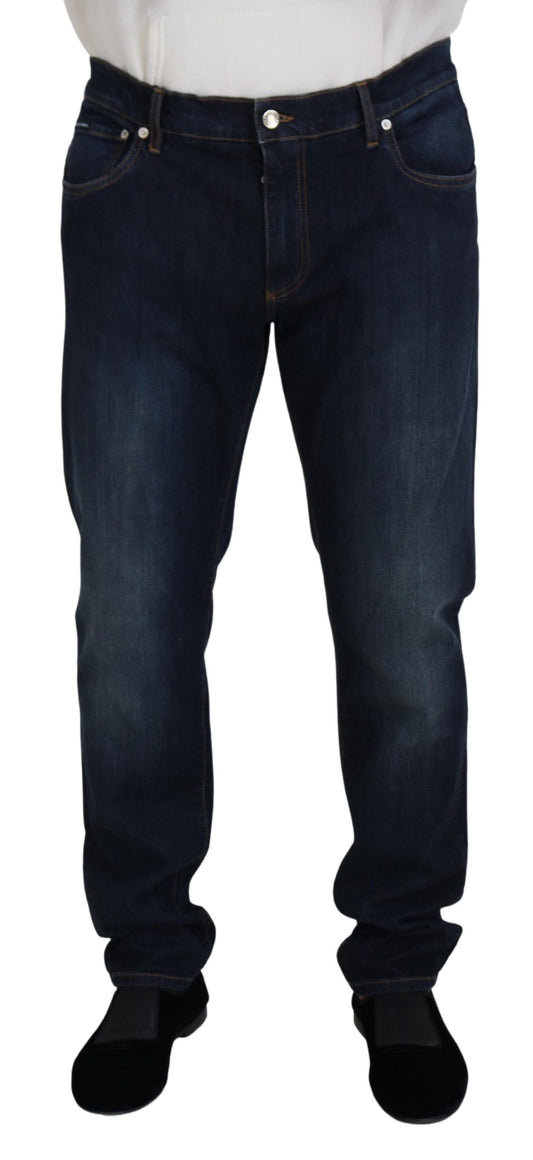 Dolce & Gabbana Elegante Blauwe Denim Broek