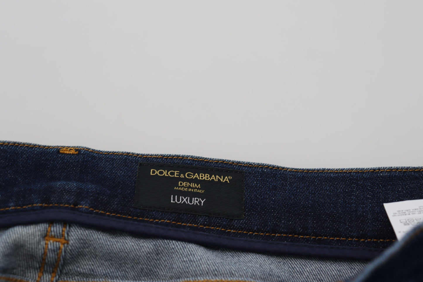 Dolce & Gabbana Elegante Blauwe Gewassen Denim Broek