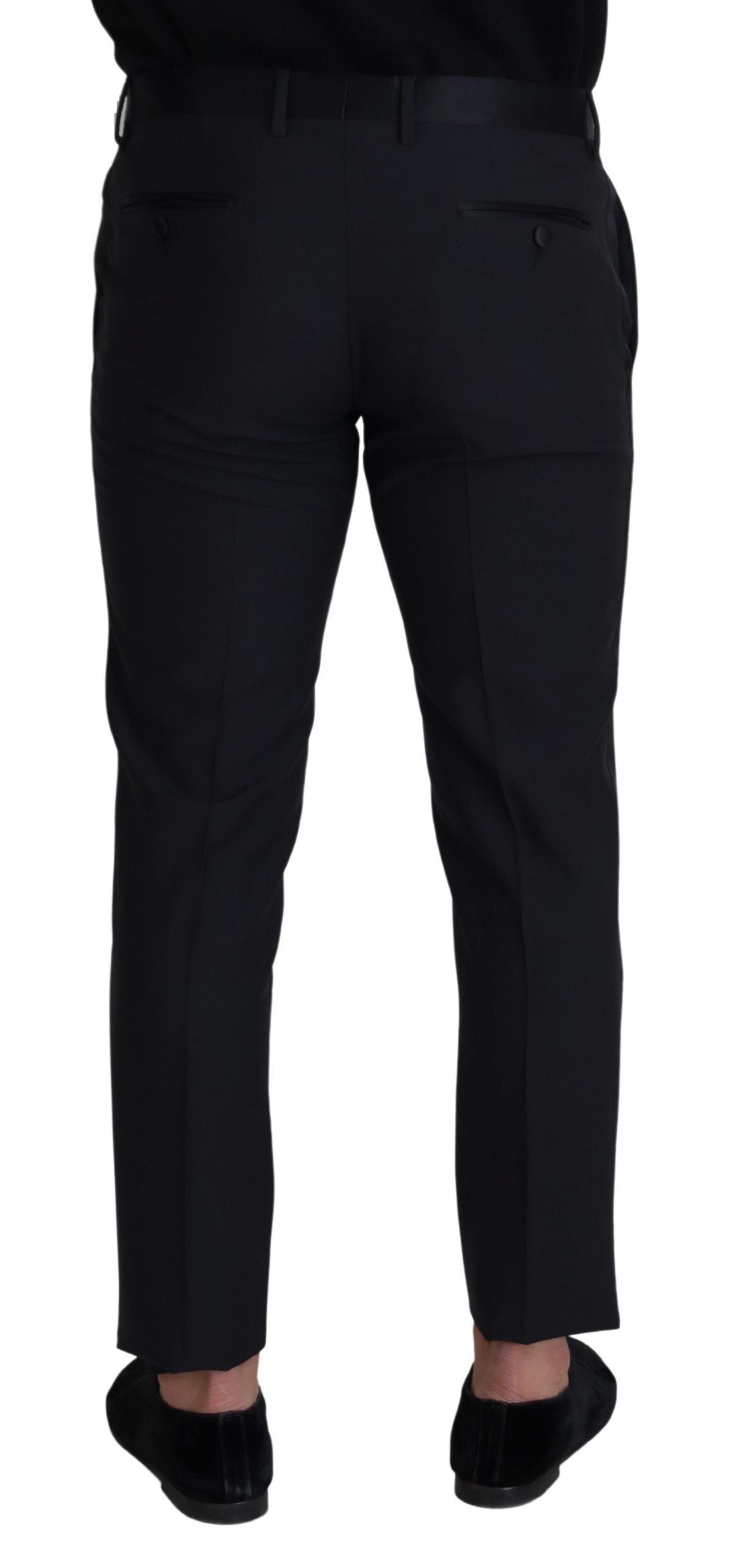 Dolce & Gabbana Elegante Zwarte Wolmix Broek