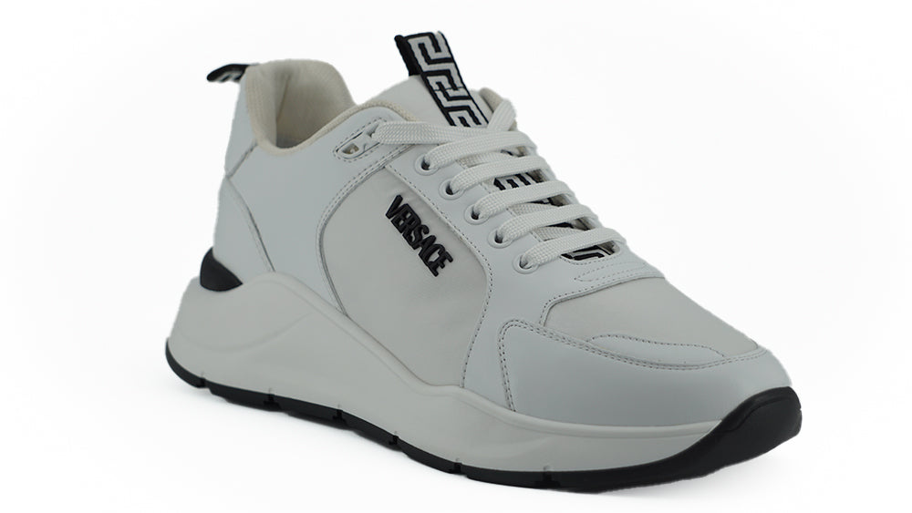 Versace Sleek Witte Kalfsleren Sneakers