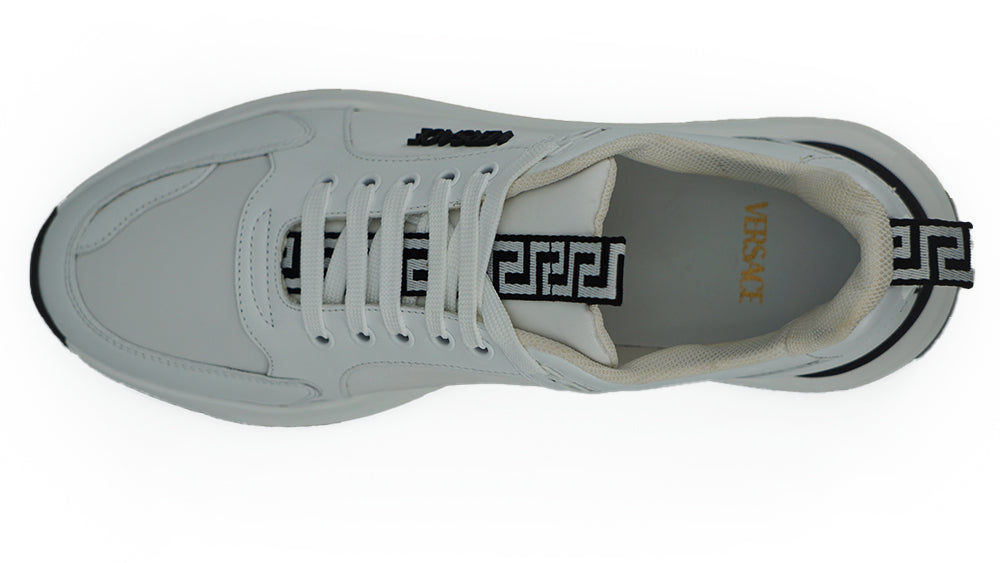 Versace Sleek Witte Kalfsleren Sneakers