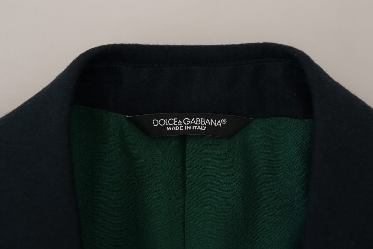 Dolce & Gabbana Elegante Blauwe Blazer van Kasjmier-Zijdemix