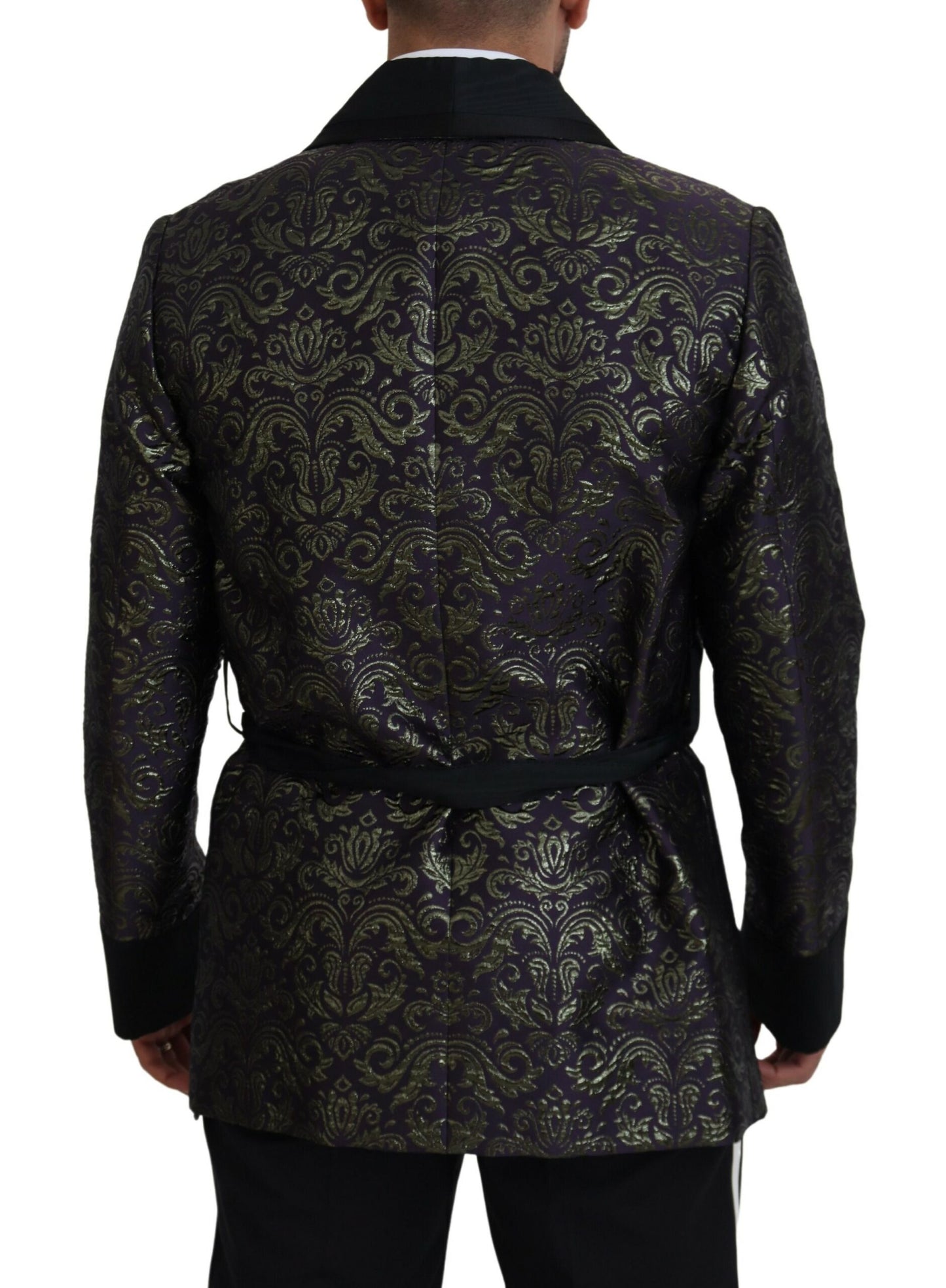 Dolce & Gabbana Gold Jacquard Robejas