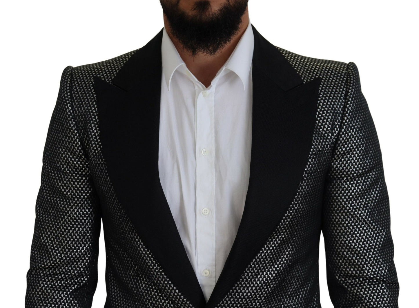 Dolce & Gabbana Elegante Jacquard Enkelrijs Blazer