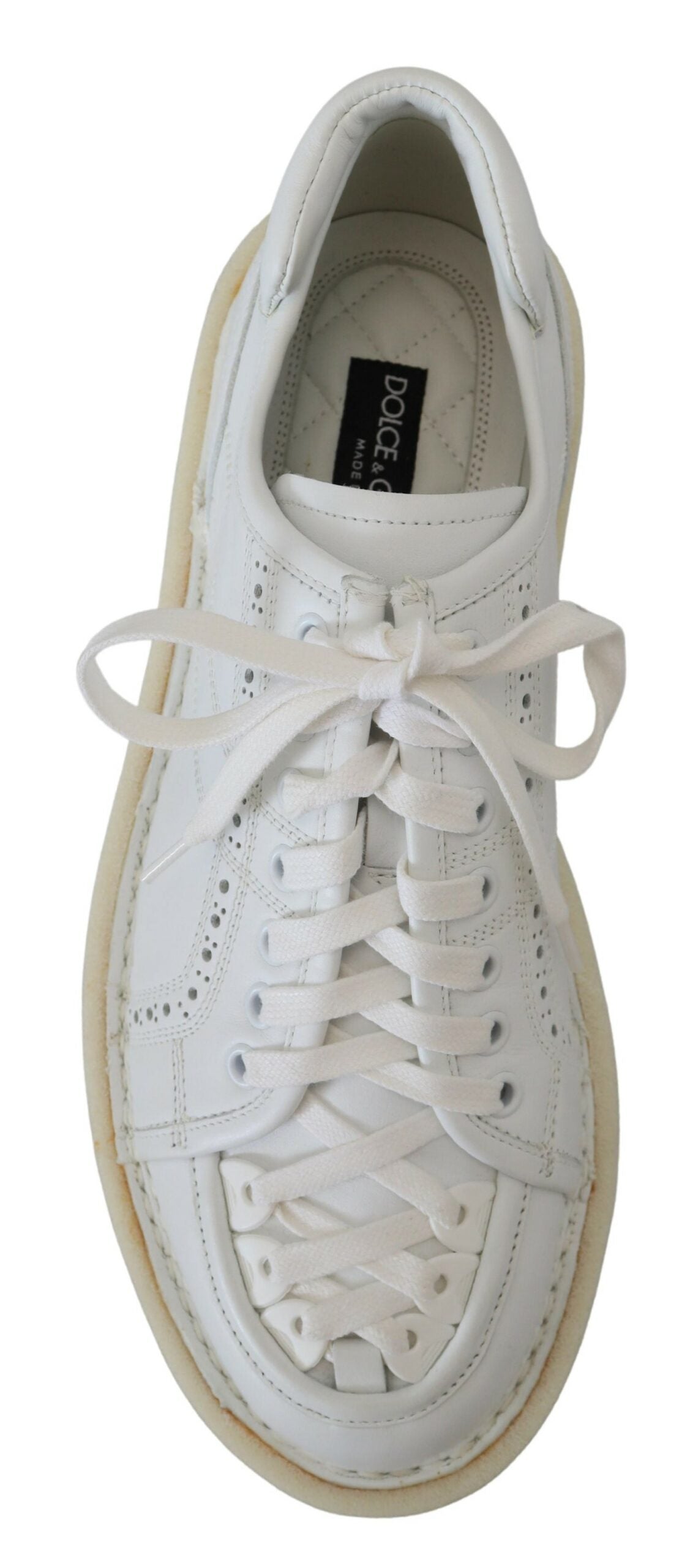 Dolce & Gabbana Elegante Witte Lage Oxford Sneakers