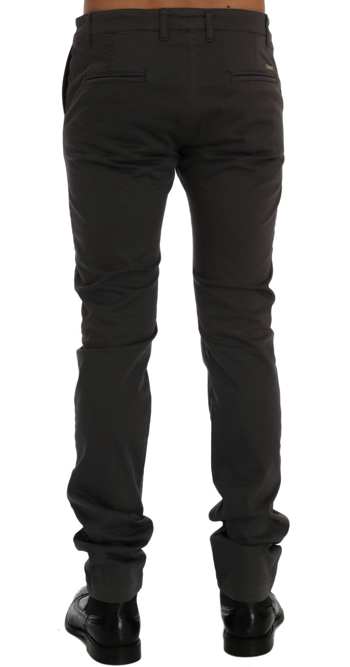 GF Ferre Elegante Slim-Fit Grijze Katoenen Broek