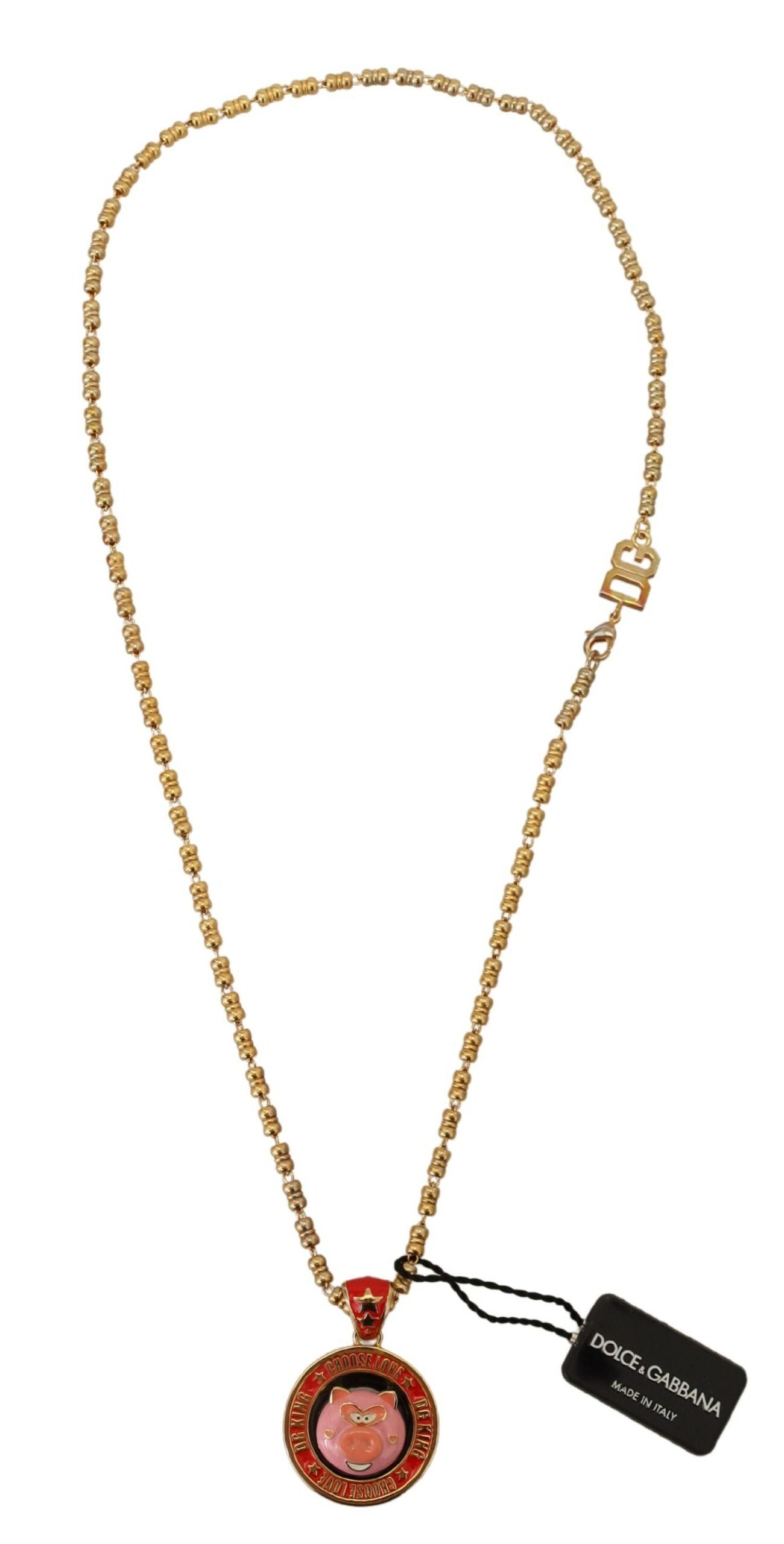 Dolce & Gabbana Elegante Gouden Charm Ketting