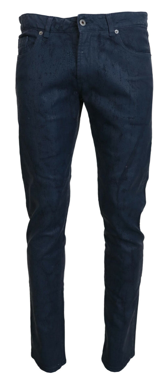 Exte Chic Tapered Blauwe Denim Jeans