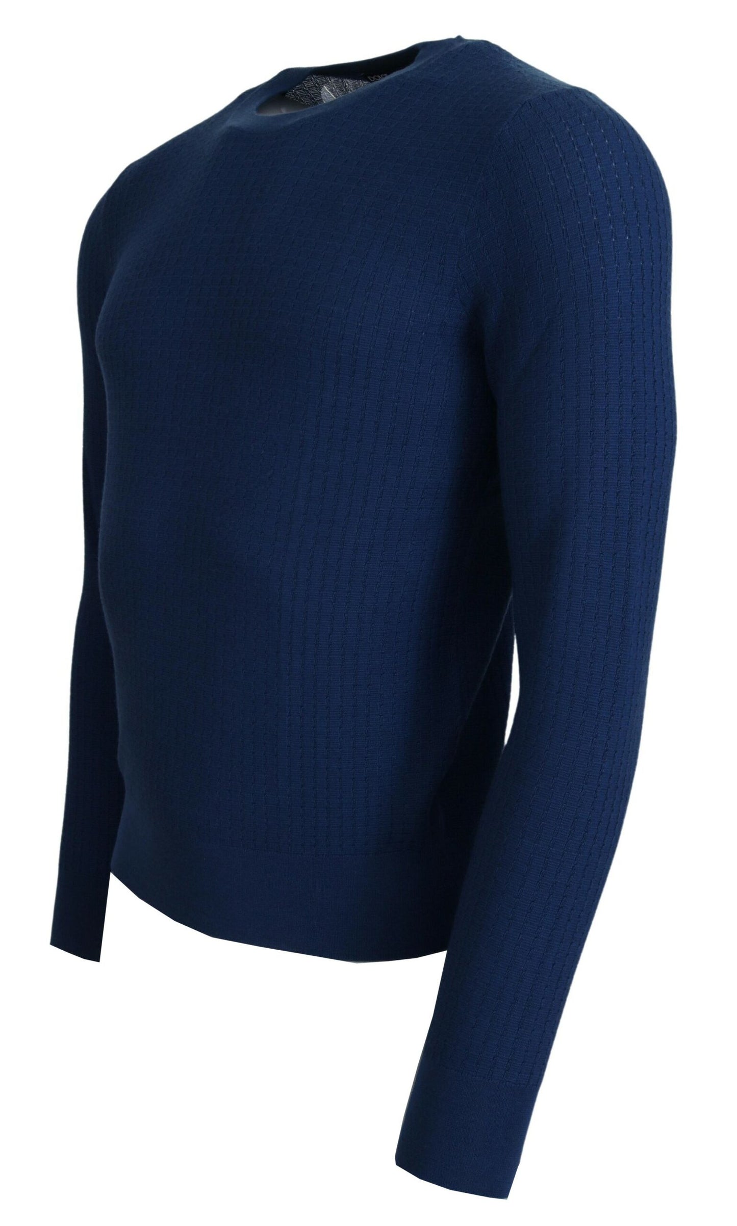 Dolce & Gabbana Elegante Blauwe Kasjmier-Zijde Heren Pullover