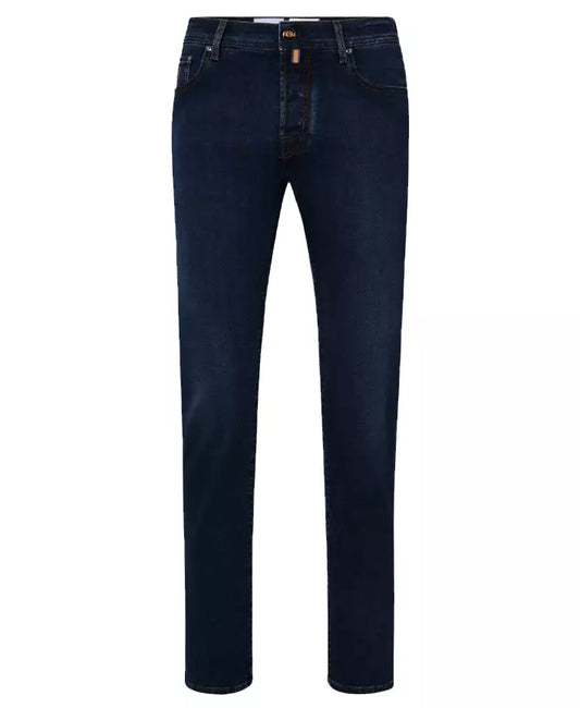 Jacob Cohen Blauwe Katoenen Heren Slim-fit Jeans