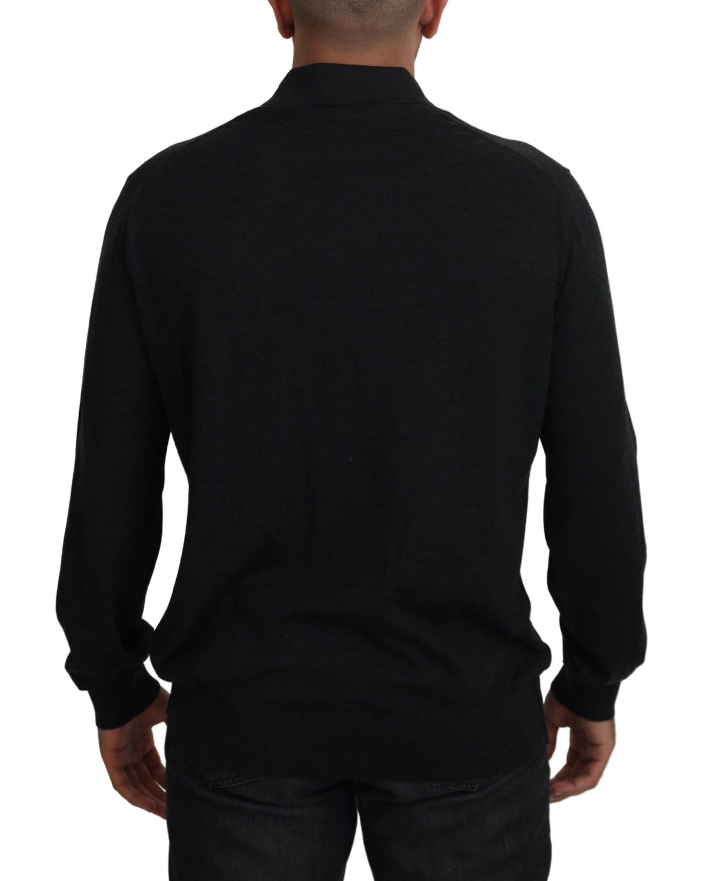 Dolce & Gabbana Elegante Zwarte Kasjmier Pullover Trui