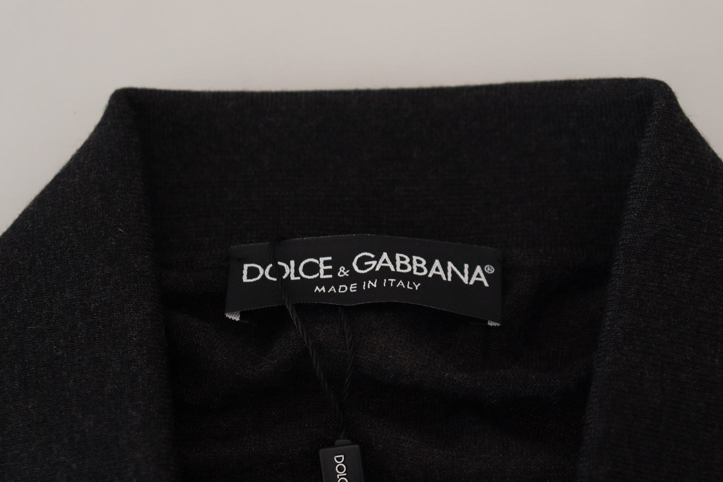 Dolce & Gabbana Elegante Zwarte Kasjmier Pullover Trui