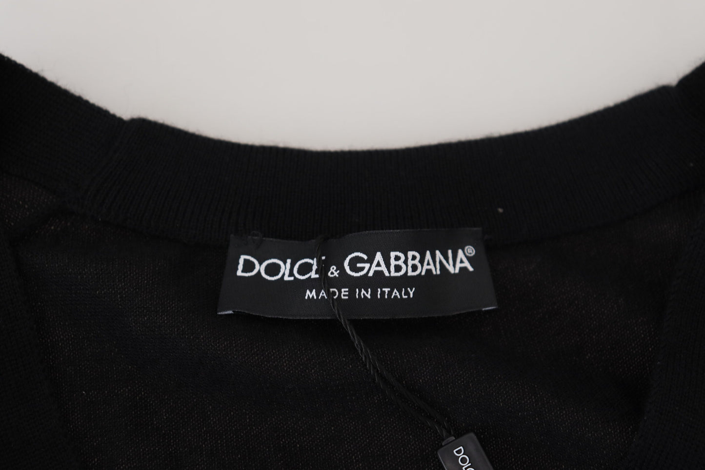 Dolce & Gabbana Elegante Zwarte Kasjmier Cardigan Trui