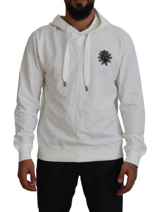 Dolce & Gabbana Elegante Witte Logo Capuchon Sweatshirt