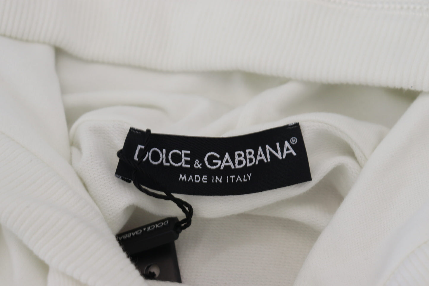 Dolce & Gabbana Elegante Witte Logo Capuchon Sweatshirt