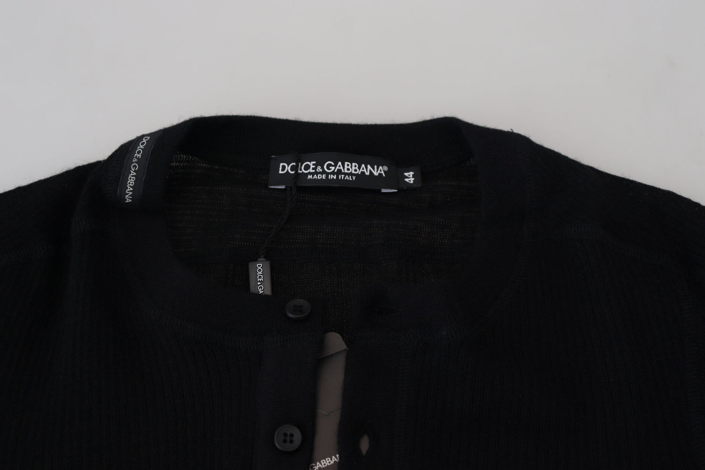 Dolce & Gabbana Elegante Zwarte Kasjmier Pullover Trui