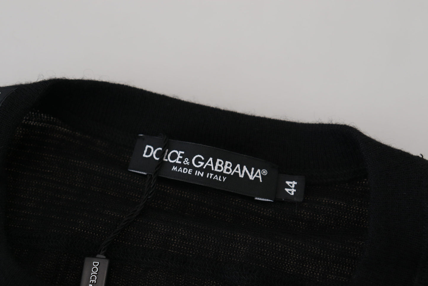 Dolce & Gabbana Elegante Zwarte Kasjmier Pullover Trui