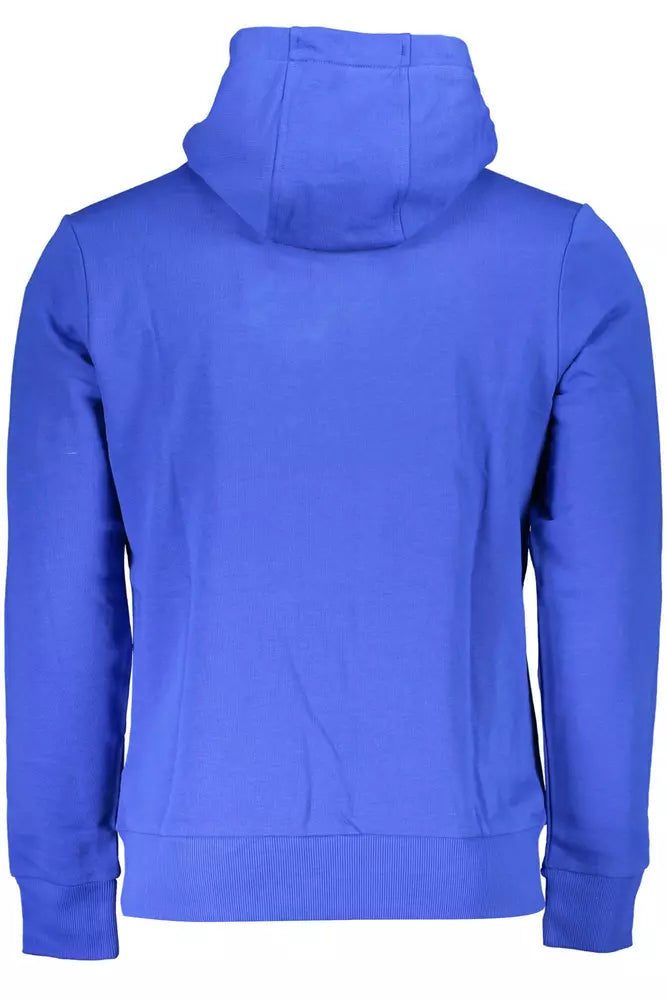 La Martina Chic Blauw Geborduurd Capuchon Sweatshirt