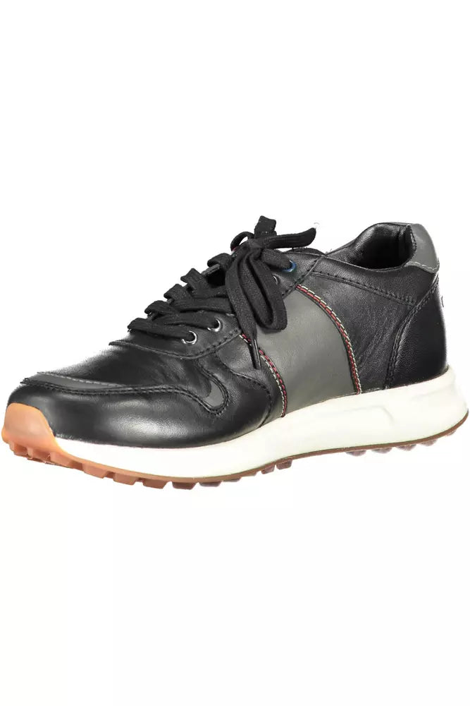 US POLO ASSN. Zwarte Eco leren heren sneaker