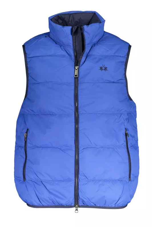 La Martina Blue Polyamide Men Jacket