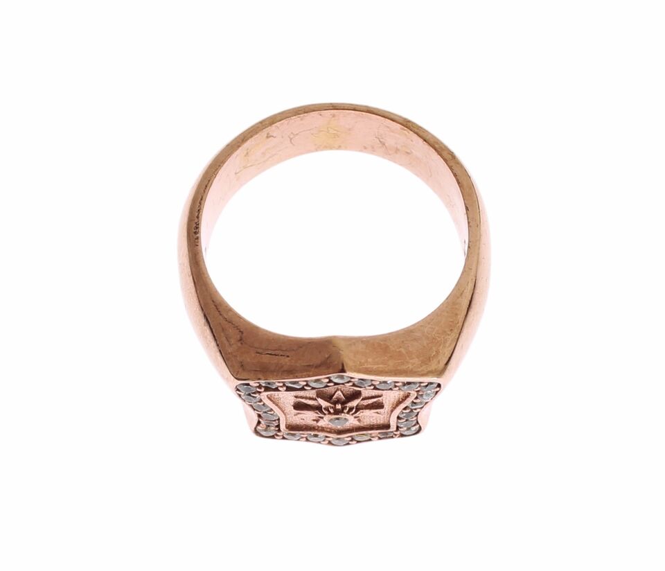 Nialaya Chic Roze Vergulde Sterling Zilveren Ring