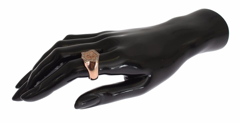 Nialaya Chic Roze Vergulde Sterling Zilveren Ring