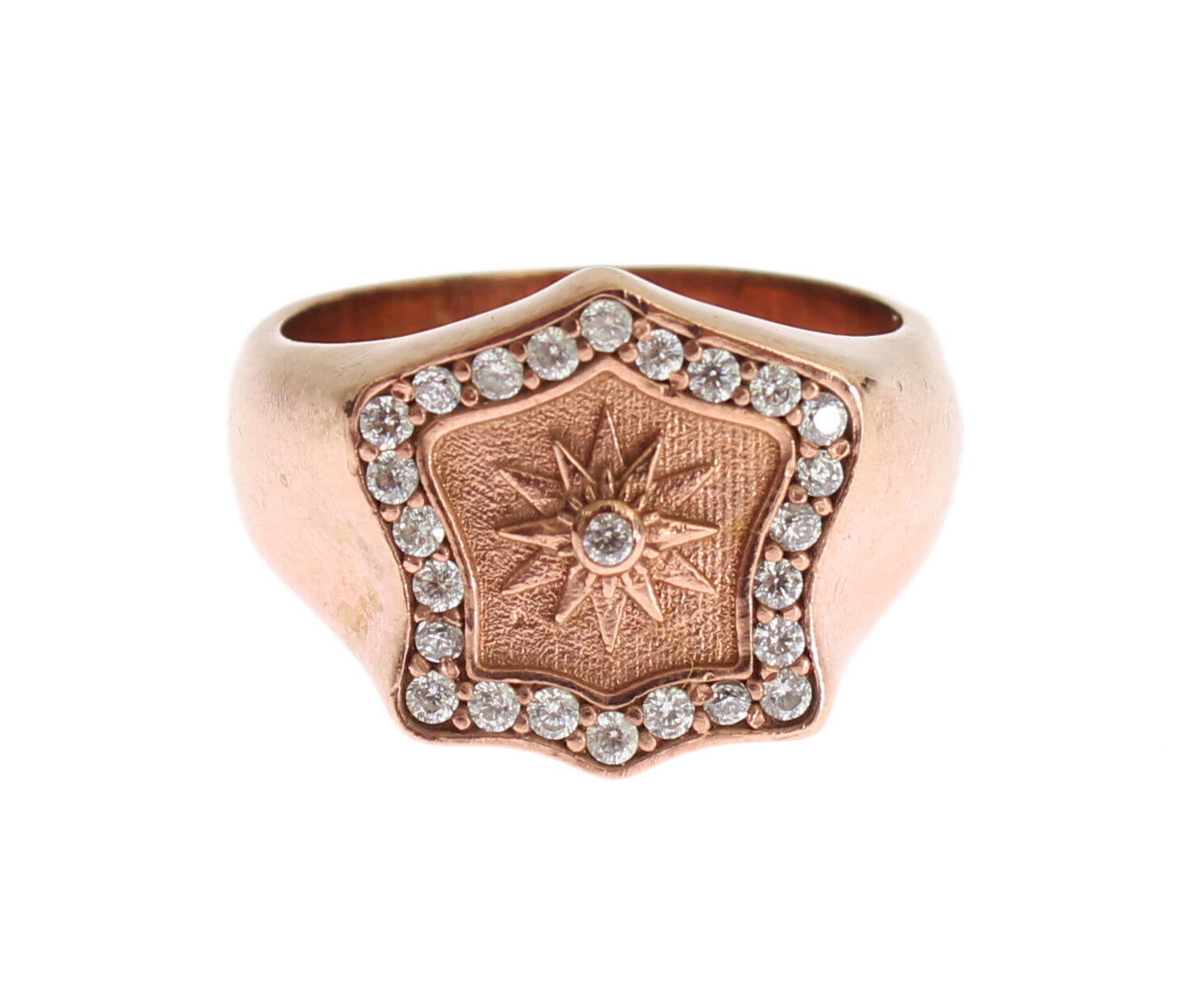 Nialaya Chic Roze Vergulde Sterling Zilveren Ring