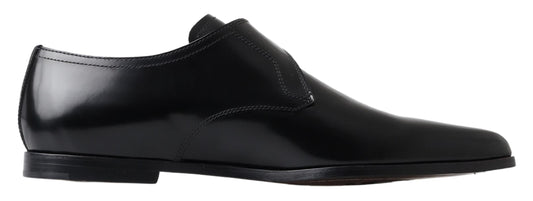 Dolce & Gabbana Elegante Zwarte Leren Monk Strap Schoenen