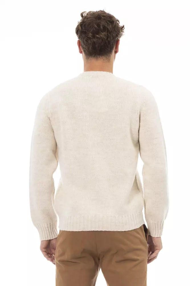 Alpha Studio Beige Alpaca Heren Trui