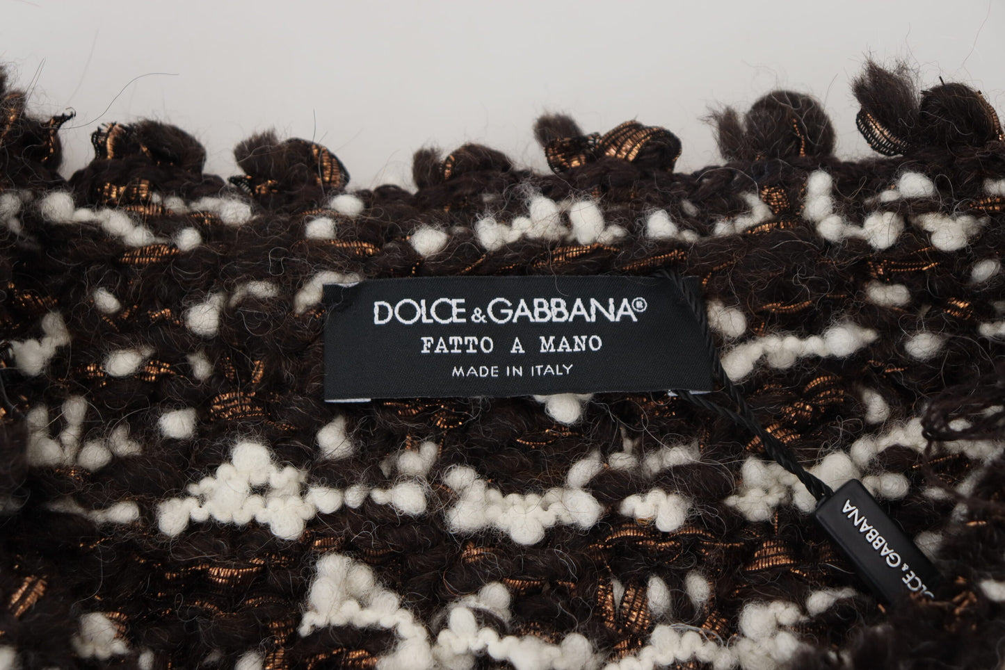 Dolce & Gabbana Elegante Bronzen Gebreide Pullover Trui