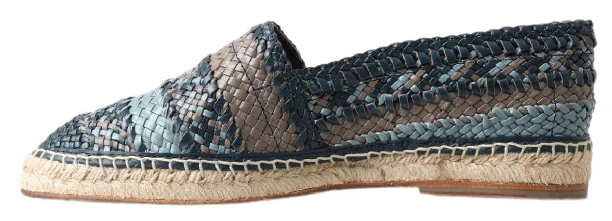 Dolce & Gabbana weelderige geweven leren espadrilles