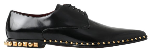 Dolce & Gabbana Elegante Derby Formele Schoenen Met Studs