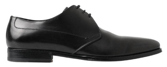 Dolce & Gabbana Classic Zwarte Leren Derby Schoenen