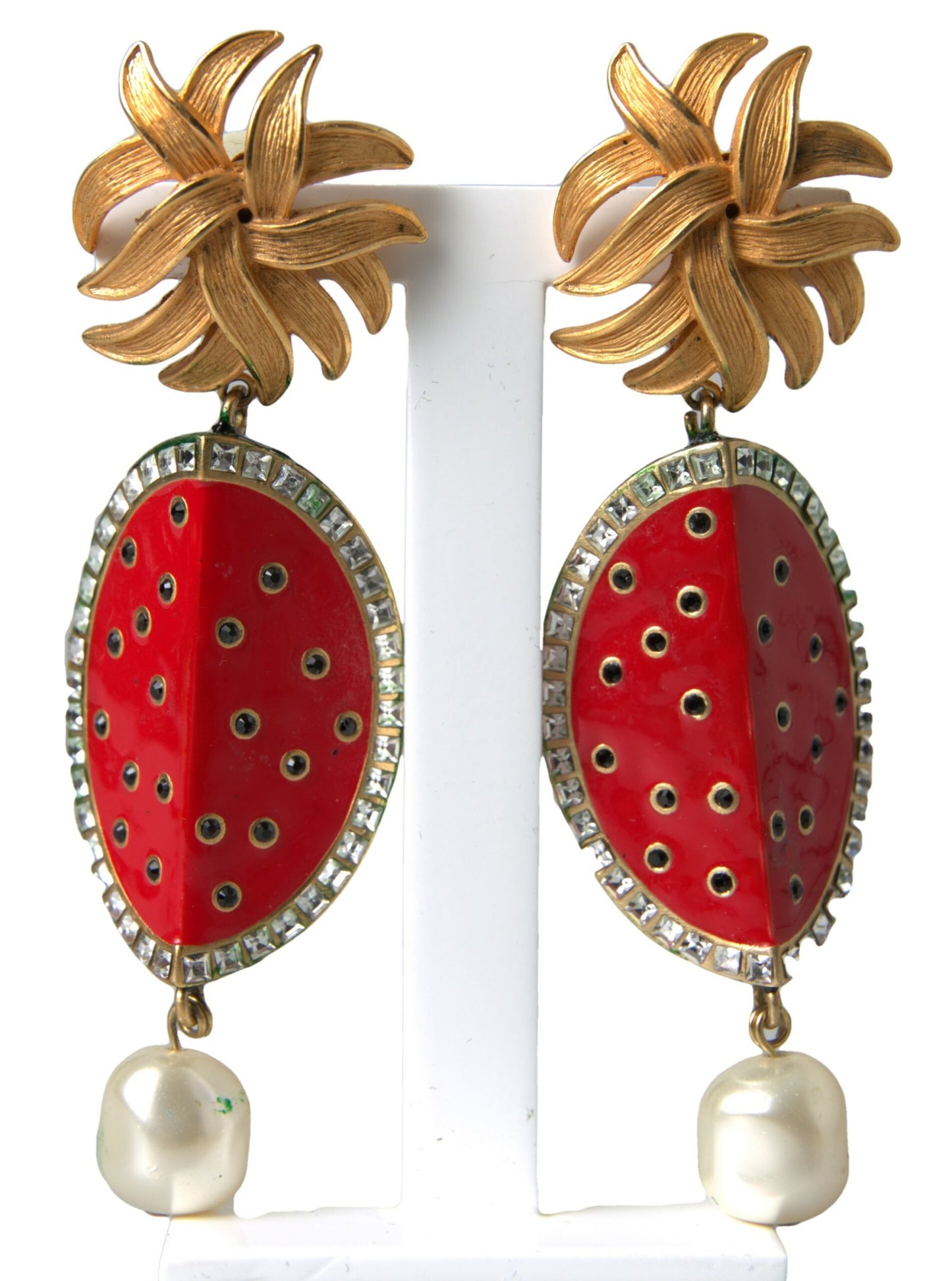 Dolce & Gabbana Radiant Red Watermelon Clip-On Oorbellen