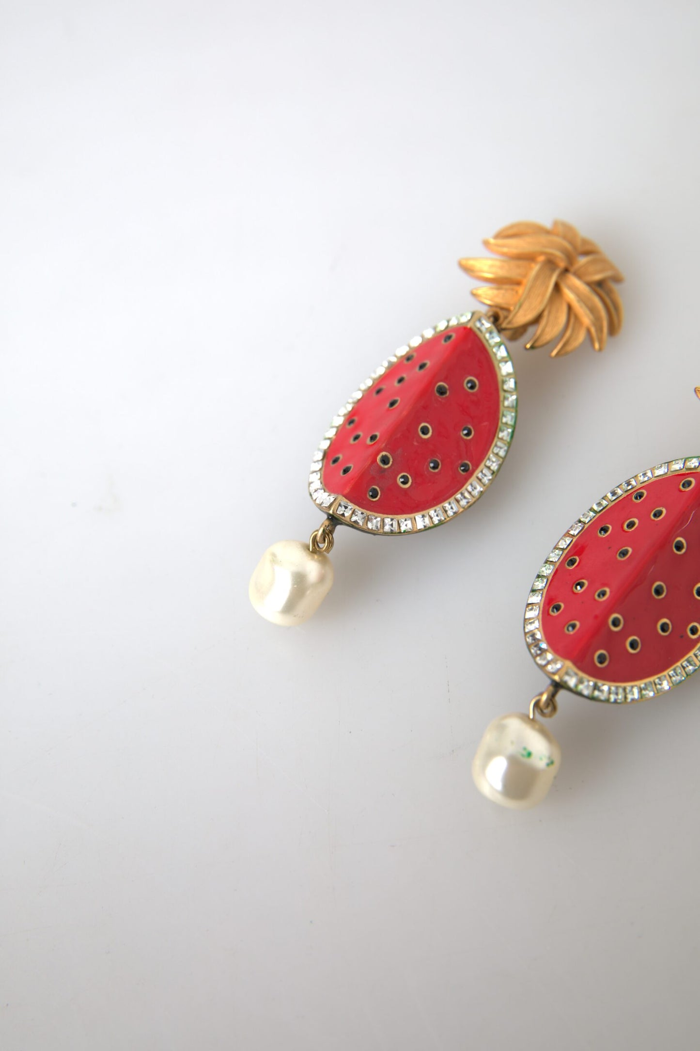 Dolce & Gabbana Radiant Red Watermelon Clip-On Oorbellen