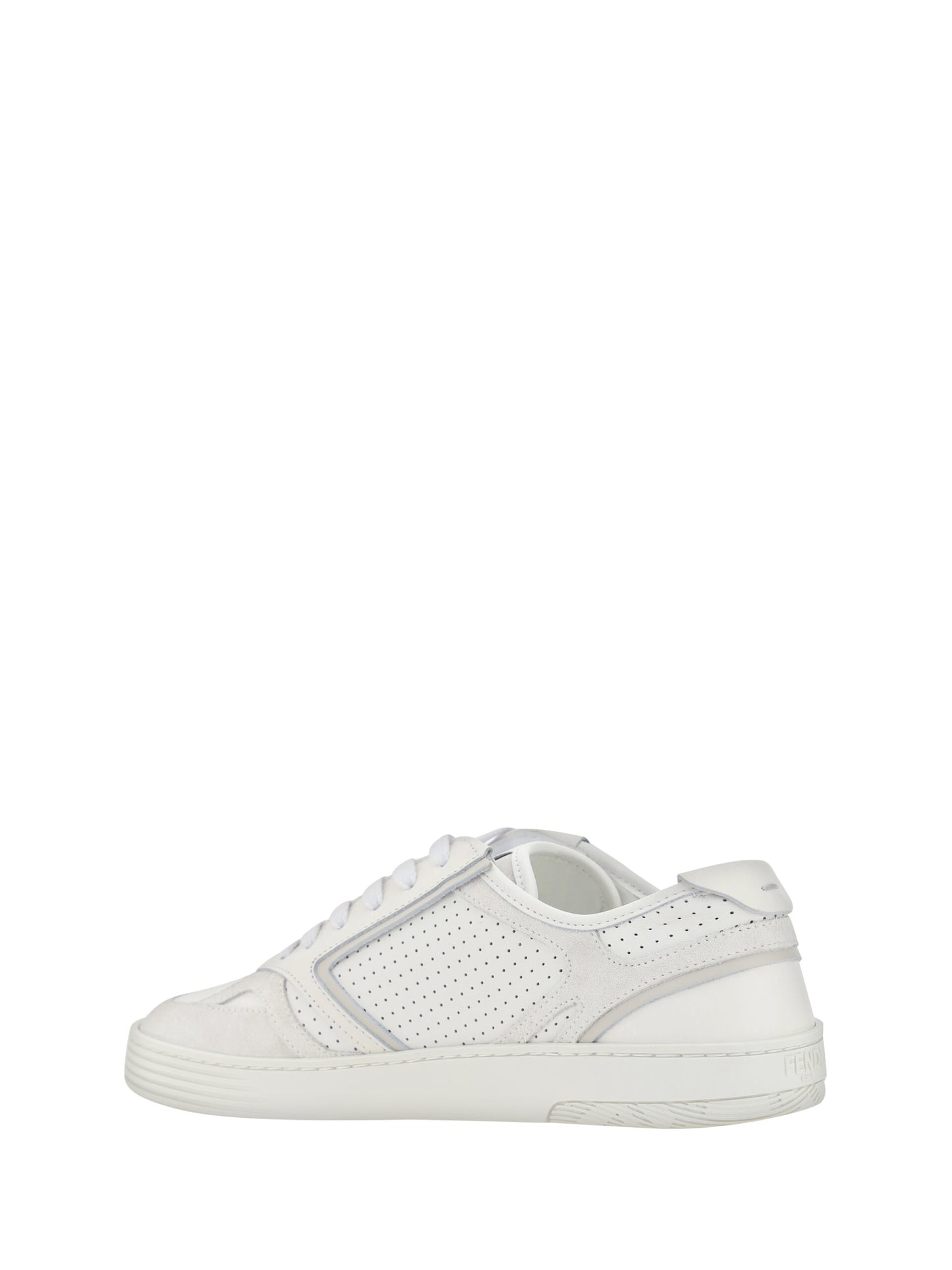 Fendi Elegante Lage Kalfsleren Sneakers in Wit