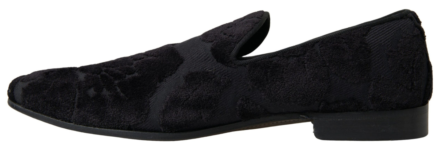 Dolce & Gabbana Exquisite Zwarte Vintage Loafers voor Heren