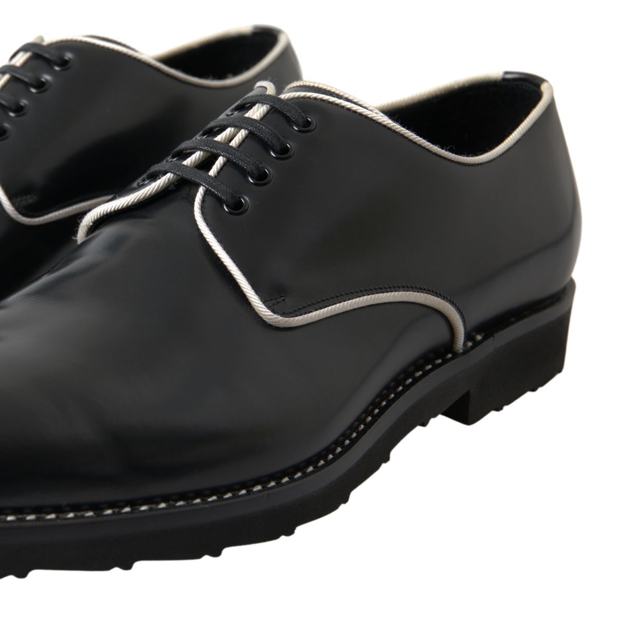 Dolce & Gabbana Elegant Black and White Formal Men's Shoes