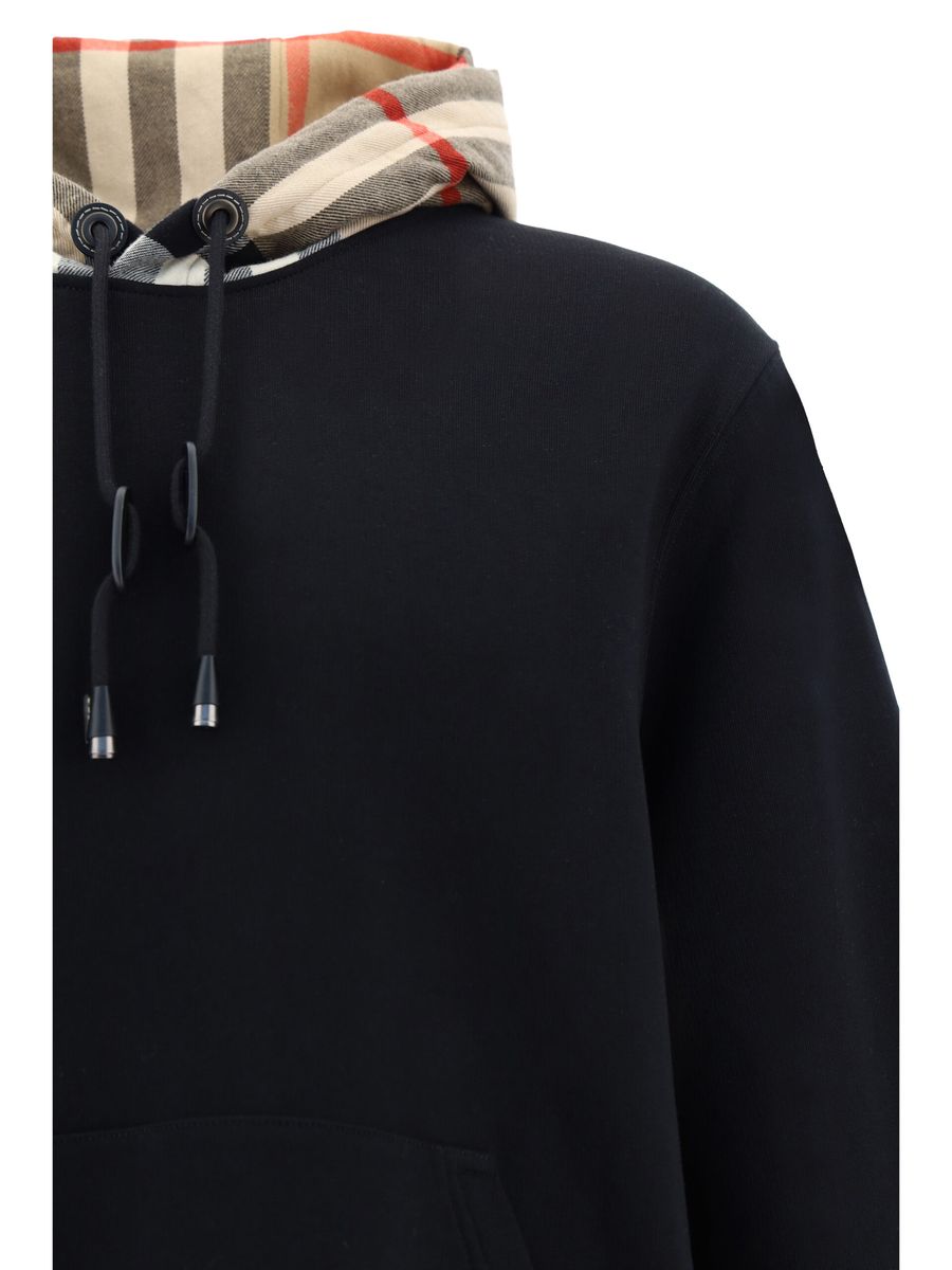 Burberry Elegante Oversize Zwarte Samuel Hoodie