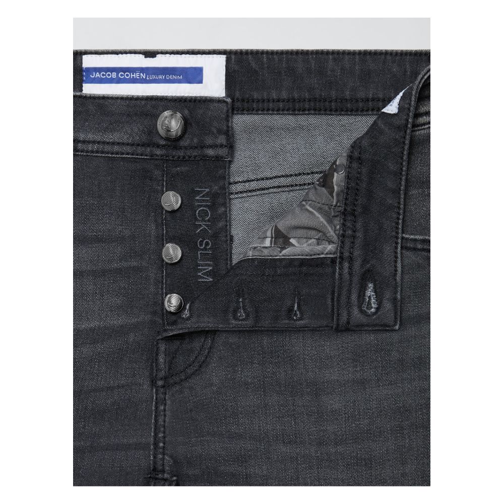 Jacob Cohen Elegante Slim Fit Zwarte Stretch Jeans