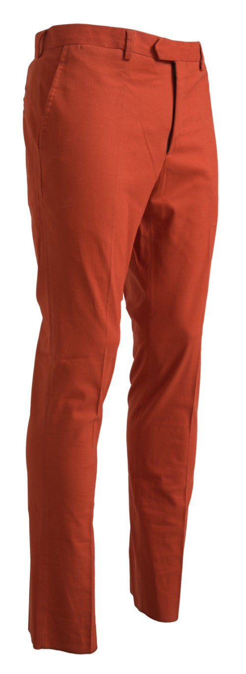 BENCIVENGA Elegante oranje broek van puur katoen