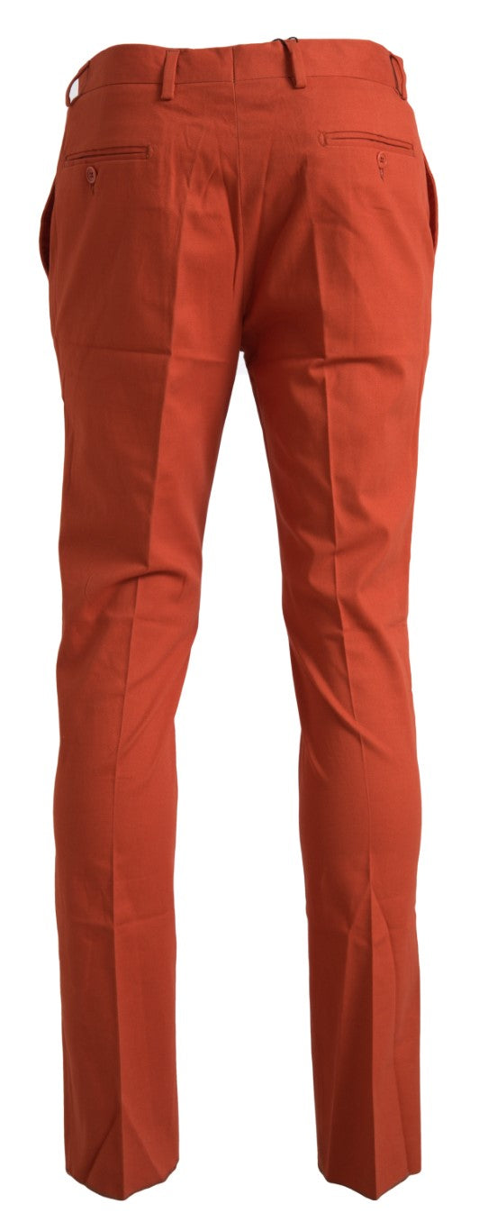 BENCIVENGA Elegante oranje broek van puur katoen