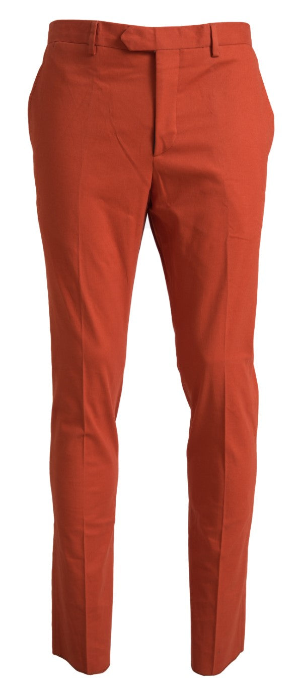 BENCIVENGA Elegante oranje broek van puur katoen