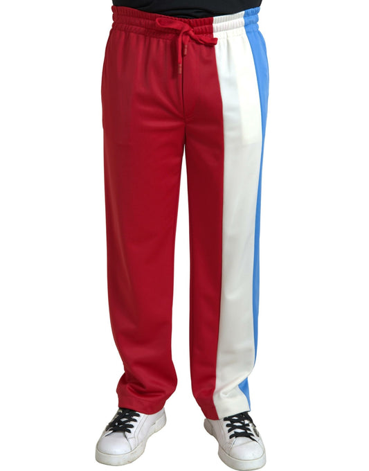 Dolce & Gabbana Elegante Gestreepte Trekkoord Joggingbroek