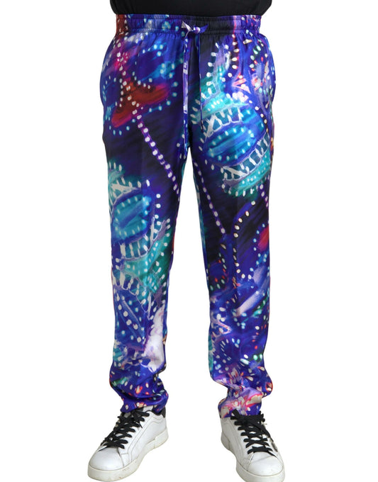 Dolce & Gabbana Multicolor Zijden Joggingbroek